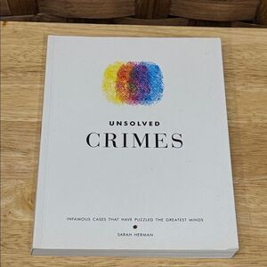 Unsolved Crimes Book with Colorful Cover